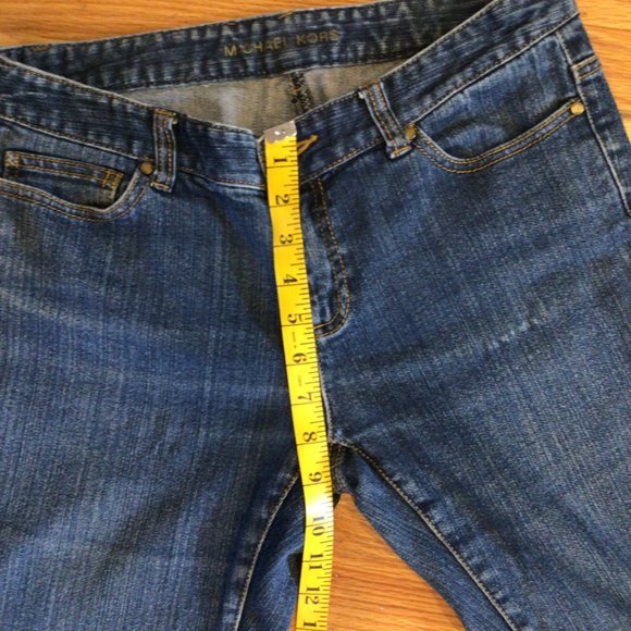 Michael Kors Women’s Jeans Sz 4 Wide Leg Cotton Medium Wash High Rise Pa… - Picture 7 of 14